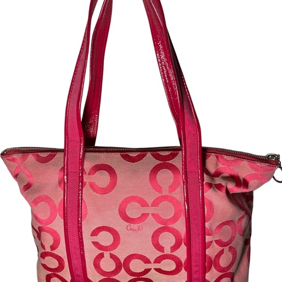 Coach 14530 POPPY Block Op Glam pink Women's Tote Bag - Picture 2 of 10